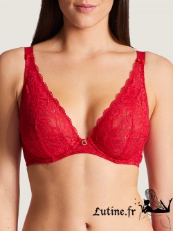 Soutien-gorge triangle confort Rouge Gala AUBADE ROSESSENCE 