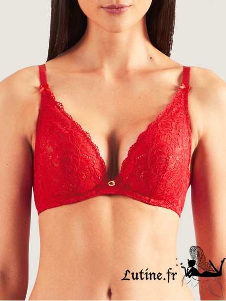  Soutien-gorge triangle Rouge Gala AUBADE ROSESSENCE