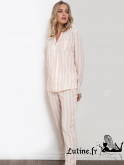 Pyjama Classic Stripes Rose ADMAS 